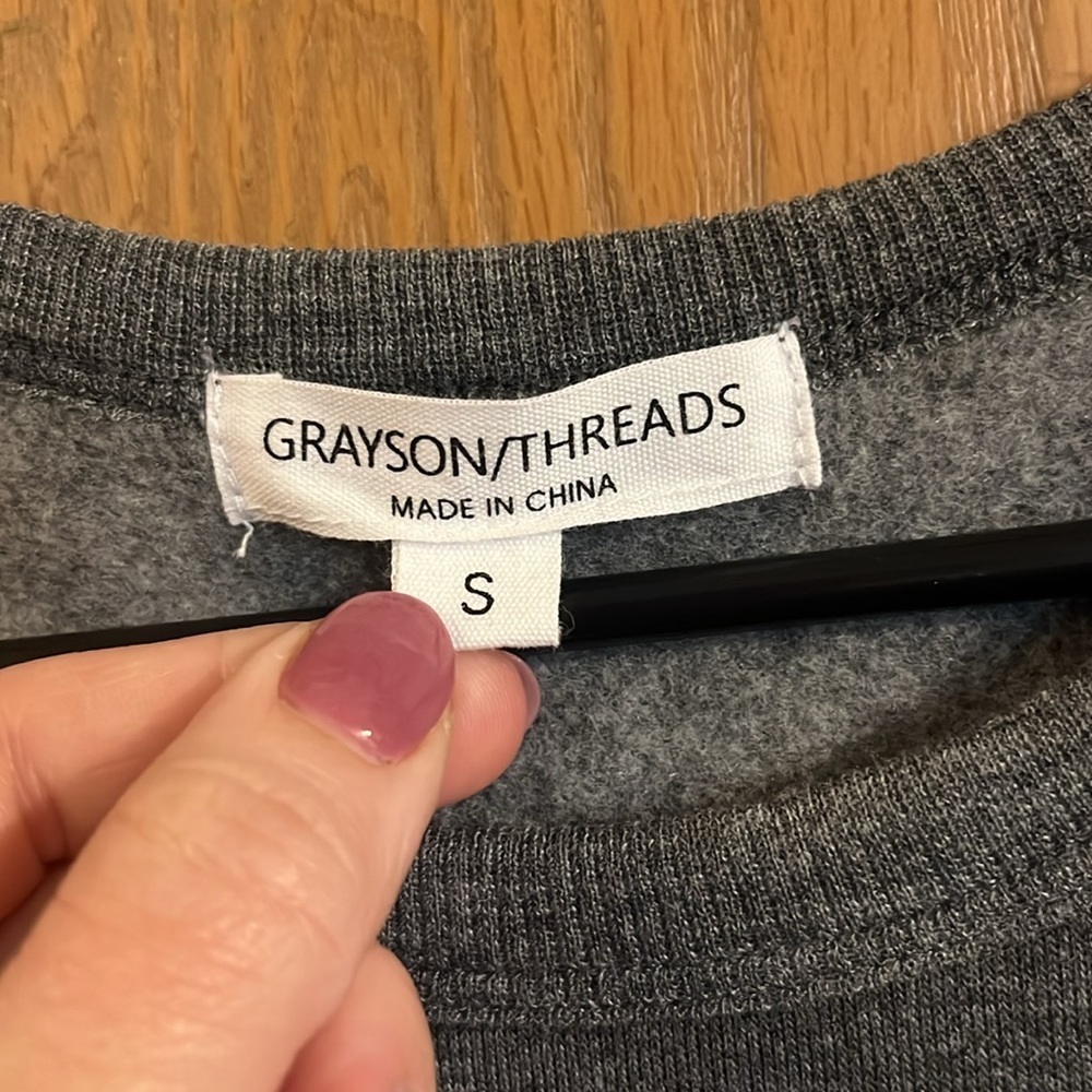 Grayson Threads Women’s Gray Pullover Sweatshirt … - image 5